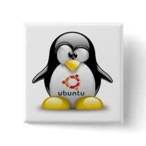 Linux Ubuntu Tux Pinback Button