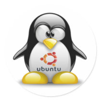 Linux Ubuntu Tux Round Stickers