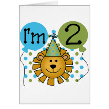 Lion 2nd Birthday T-shirts and Gifts Cards