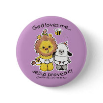 Lion and Lamb Babies buttons