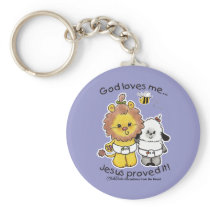 Lion and Lamb Babies Key Chains