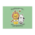 Lion and Lamb Babies postcards