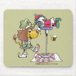 Lion and Lamb Candy Cane Makers Mousepad