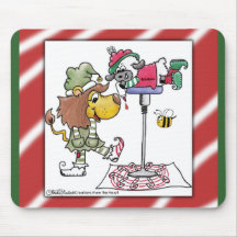 Lion and Lamb Candy Cane Makers Mousepads