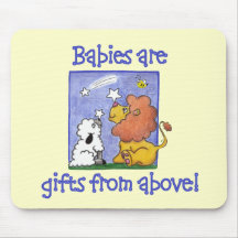 Lion and Lamb catch falling stars Mouse Pad