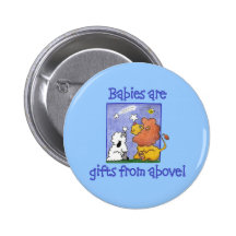 Lion and Lamb catch falling stars Pinback Buttons