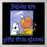 Lion and Lamb catch falling stars Posters