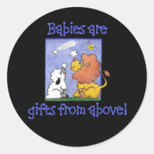 Lion and Lamb catch falling stars Stickers