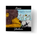 Lion and Lamb Gentle Peace buttons
