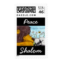 Lion and Lamb Gentle Peace postage