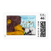 Lion and Lamb Gentle Peace postage