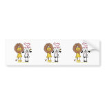 Lion and Lamb Heart Patches Bumper Stickers
