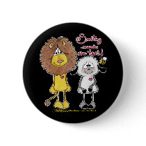 Lion and Lamb Heart Patches buttons