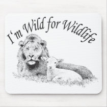 Lion and lamb mousepads