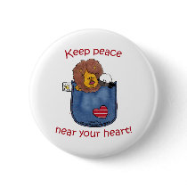Lion and Lamb pocket pals buttons