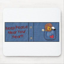 Lion and Lamb Shirt Pocket Pals Mouse Mat