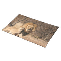 Lion and Lion Cub Placemat