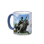 Lion and man statue mugs