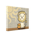 Lion and Owl Nursery Art Print Wrapped Canvas wrappedcanvas