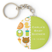 Lion and Teddy Bear Baby Shower Keychain