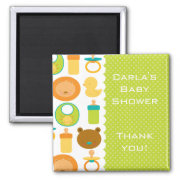 Lion and Teddy Bear Baby Shower Thank You Magnet magnet