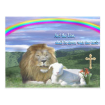 lion and the lamb post cards