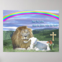 Lion and the lamb print