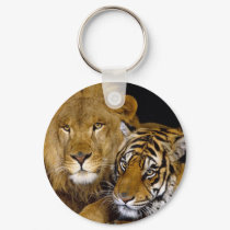 Lion and Tiger keychains by clarachandler Lion and Tiger keychains
