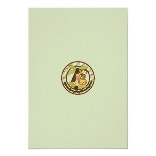 LION Baby Jungle Pals Thank You 3.5"x5"FLAT JPN-L Personalized Invites