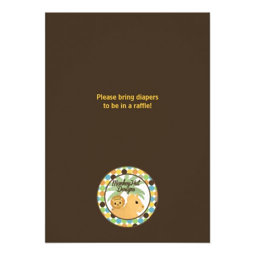 LION Baby Shower Invitation King of the Jungle KOT