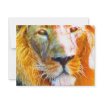 *Lion* Big Cat Spirit Designs invitations by MidnightDreamer *Lion* Big Cat Spirit Designs invitations