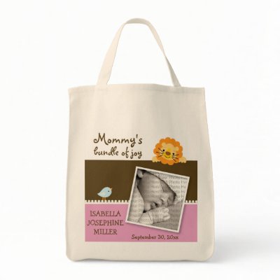 Lion & Birdie Custom Photo Diaper Bag :: pink bag