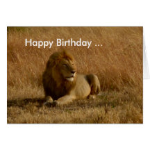 Lion Birthday card.
