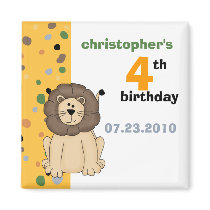 Lion • Birthday Invitation Magnet