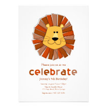 Lion Birthday Invitations invitations