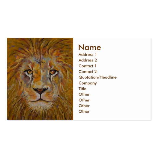 Lion Business Card