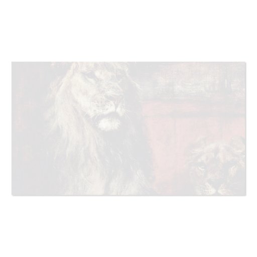 Lion By Meyerheim Paul Friedrich (Best Quality) Business Card Templates (back side)