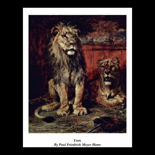 Lion By Paul Friedrich Meyer Home Poster