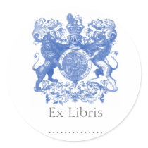 Lion Coat of Arms Ex Libris stickers