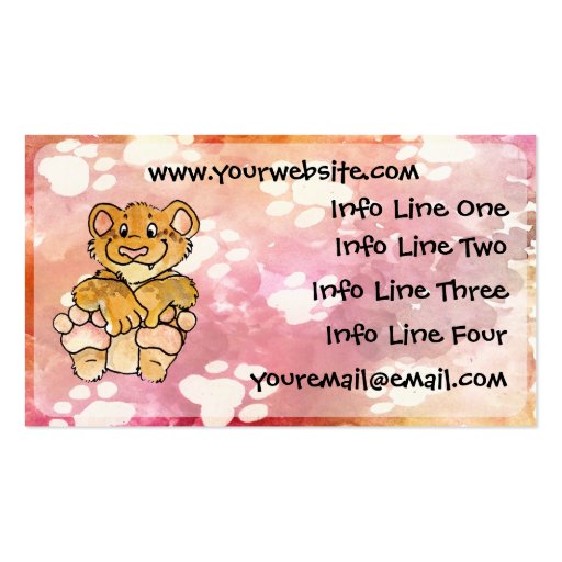 Lion Cub Business Card (back side)