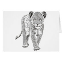 Lion Cub Greeting Card