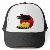 Lion Cub Pair on African Savanna hats