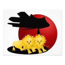 Lion Cub Pair on African Savanna Invite