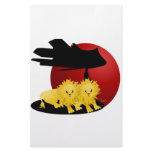 Lion Cub Pair on African Savanna Stationery