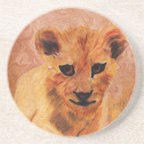 Lion Cub Sandstone Coaster