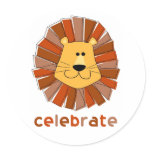 Lion Cupcake Topper Stickers
