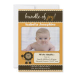Lion Designer Baby Birth Announcement : tangerine invitations