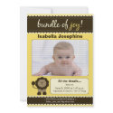 Lion Designer Baby Birth Announcement : yellow invitations by BabyShoppe Lion Designer Baby Birth Announcement : yellow invitations
