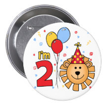 Lion Face  2nd Birthday Pins