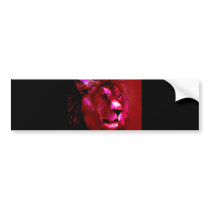 Lion Face bumper stickers by made_in_atlantis Lion Face bumper stickers